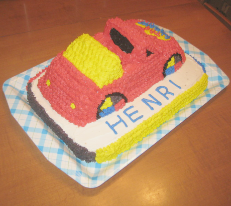 the wiggles big red car cake 01
