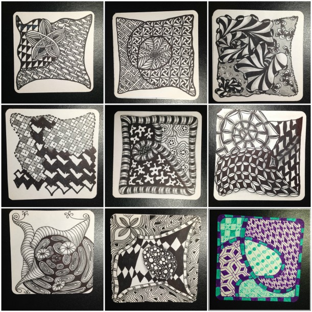 zentangle collage 01- 09