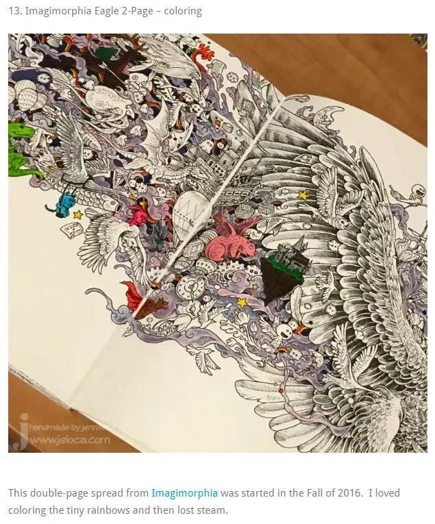 My progress in Kerby Rosanes coloring books #adultcoloring